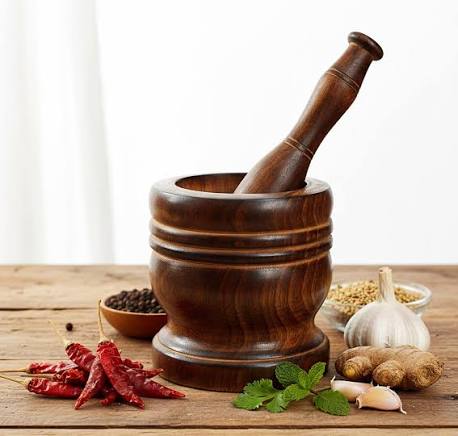 Wooden Mortar & Pestle