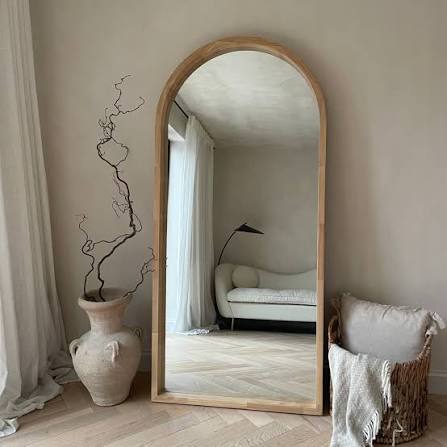 Arched Wooden Mirror